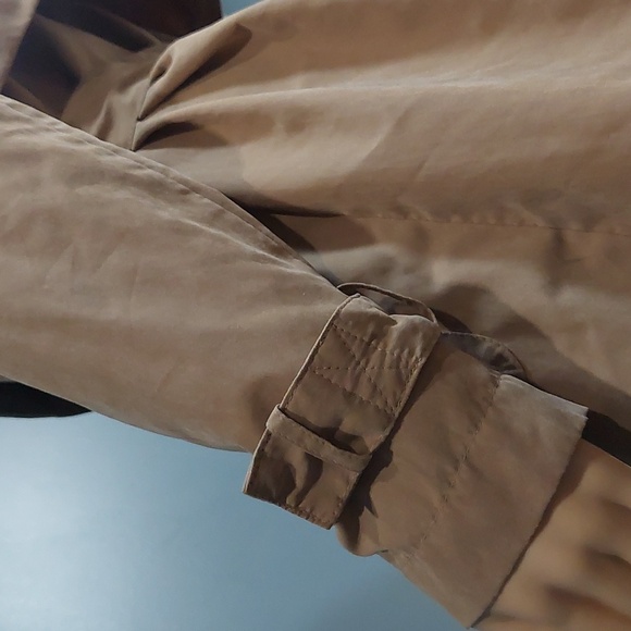 Forever 21 Faux Suede Tan Camel Color Trench Coat Womens Size Small - Picture 6 of 10